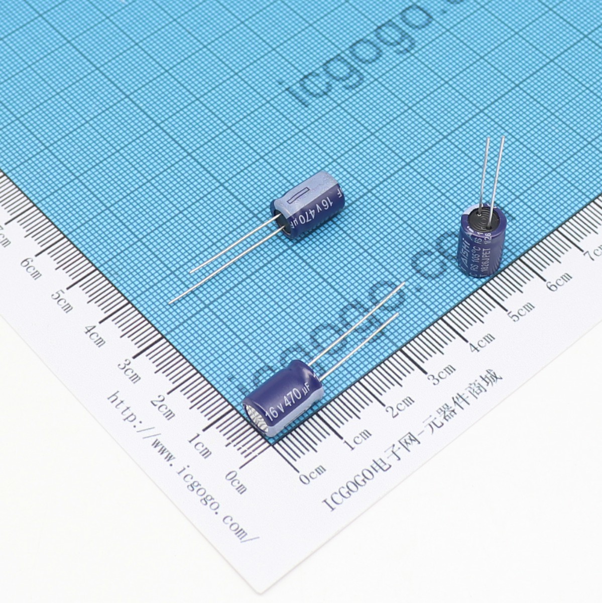 艾华 直插铝电解电容 470UF 16V φ 8*12 mm AiSHi ERS1CM471F12OT RS 长寿命 高波纹 低阻抗 ±20%